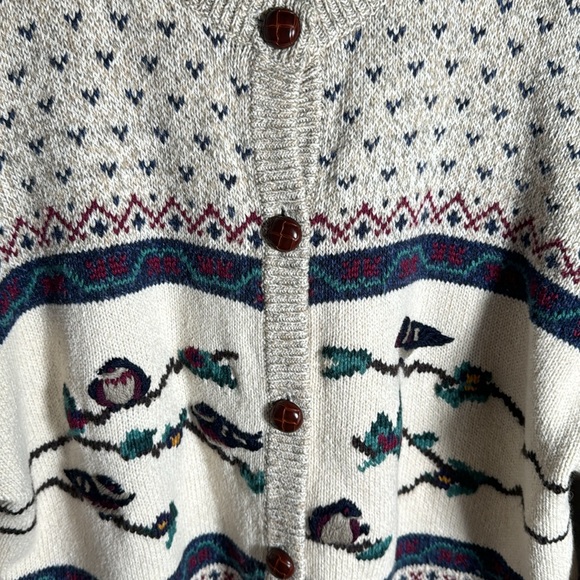 Vtg Northern Reflections Wool cardigan - Picture 5 of 8